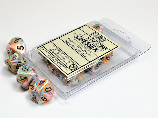 Dice Chessex: D10 Festive Set of 10