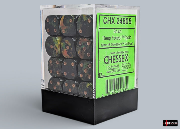 Dice Chessex: 12mm d6 Brush Set of 36