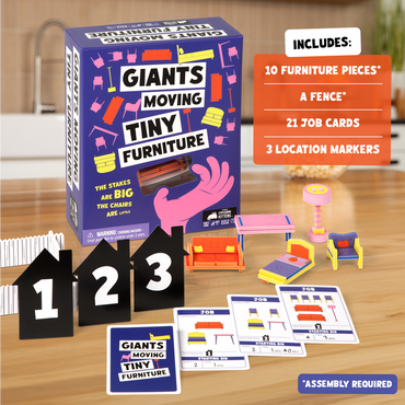 Giants Moving Tiny Furniture