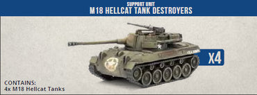 Clash of Steel: American - M18 Hellcat Tank Destroyers (x4 Plastic)