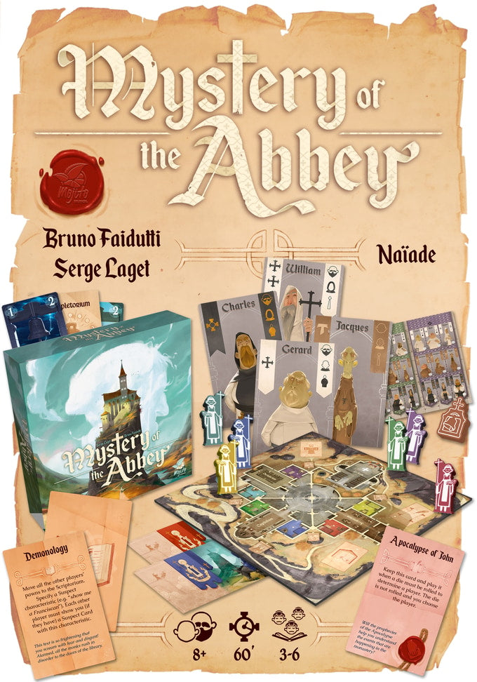 Mystery of the Abbey - Kickstarter edition w/Monk Meeples