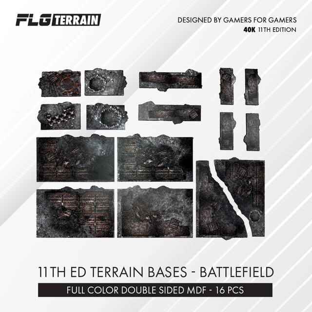 Mini Terrain FLG: Warhammer 11th Edition Color Bases - Battlefield