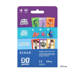 Card Game Bicycle: Disney: Pixar 3 in 1 (Memory/Go Fish/Old Maid)