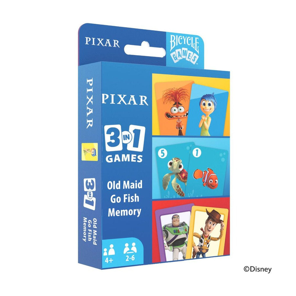 Card Game Bicycle: Disney: Pixar 3 in 1 (Memory/Go Fish/Old Maid)