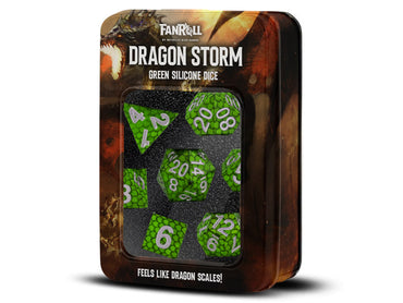 Dice Fanroll: Poly 7-set Silicone: Dragon Storm - Dragon Scales