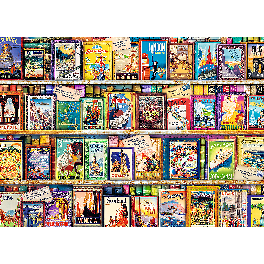 Puzzle Trefl: Woodcraft 1000 piece World Travel Guides, Woodcraft
