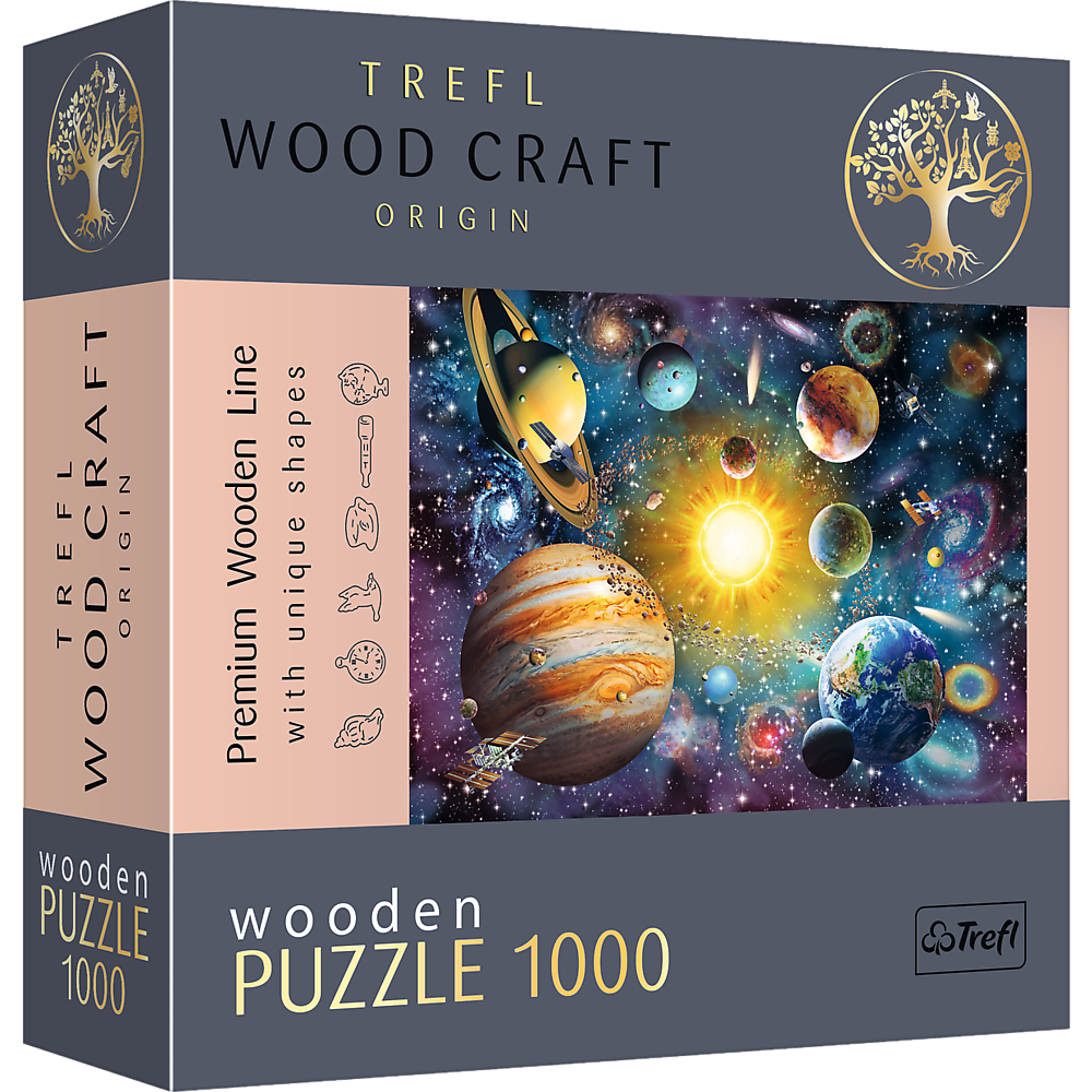 Puzzle Trefl: Woodcraft 1000 piece Journey Through the Solar System