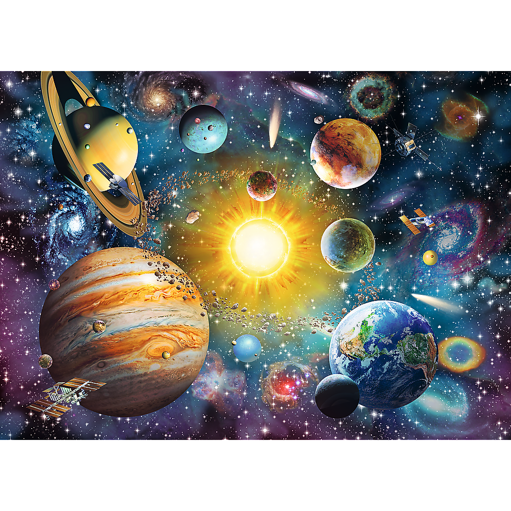 Puzzle Trefl: Woodcraft 1000 piece Journey Through the Solar System