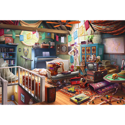 Puzzle Trefl: Wooden 500+1 piece Treasures in the Attic