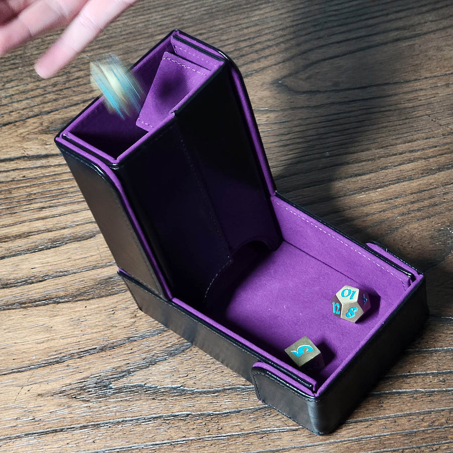 Dice Accessory Forged: The Keep: Compact Magnetic Dice Tower and Dice Tray