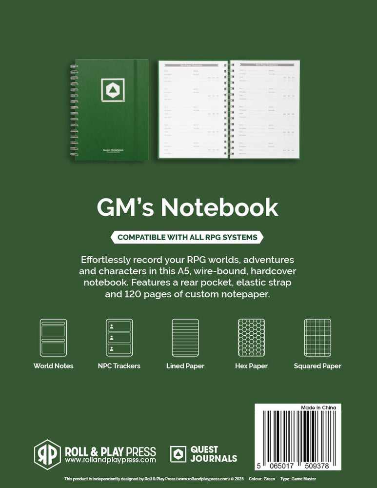 Game Master`s Quest Journal - Wild Green