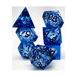 Dice Chronicle: Poly 7 Set Cube Liquid Core Molten