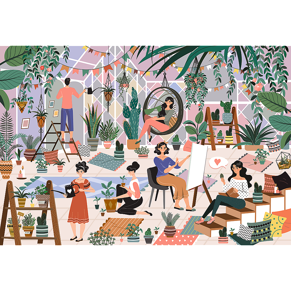Puzzle Trefl: Woodcraft 1500 piece Botanic Vibes