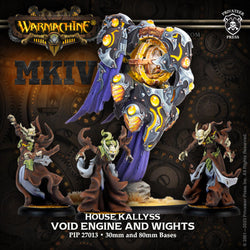 Warmachine: Dusk House Kallyss 80mm Solo - Void Engine & Wights (4)