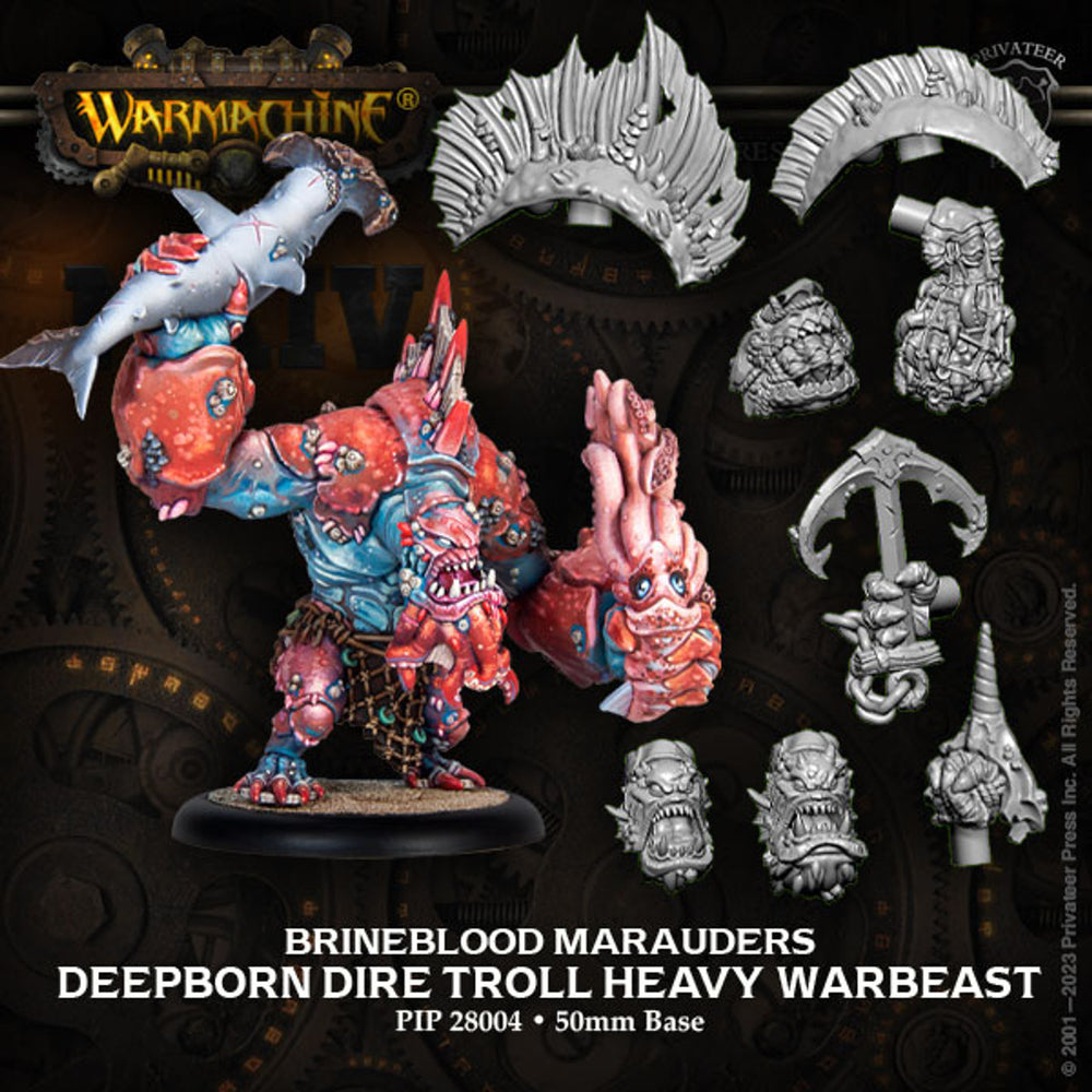 Warmachine: Southern Kriels Brineblood Brineblood Marauders Heavy Warbeast - Deepborn Dire Troll