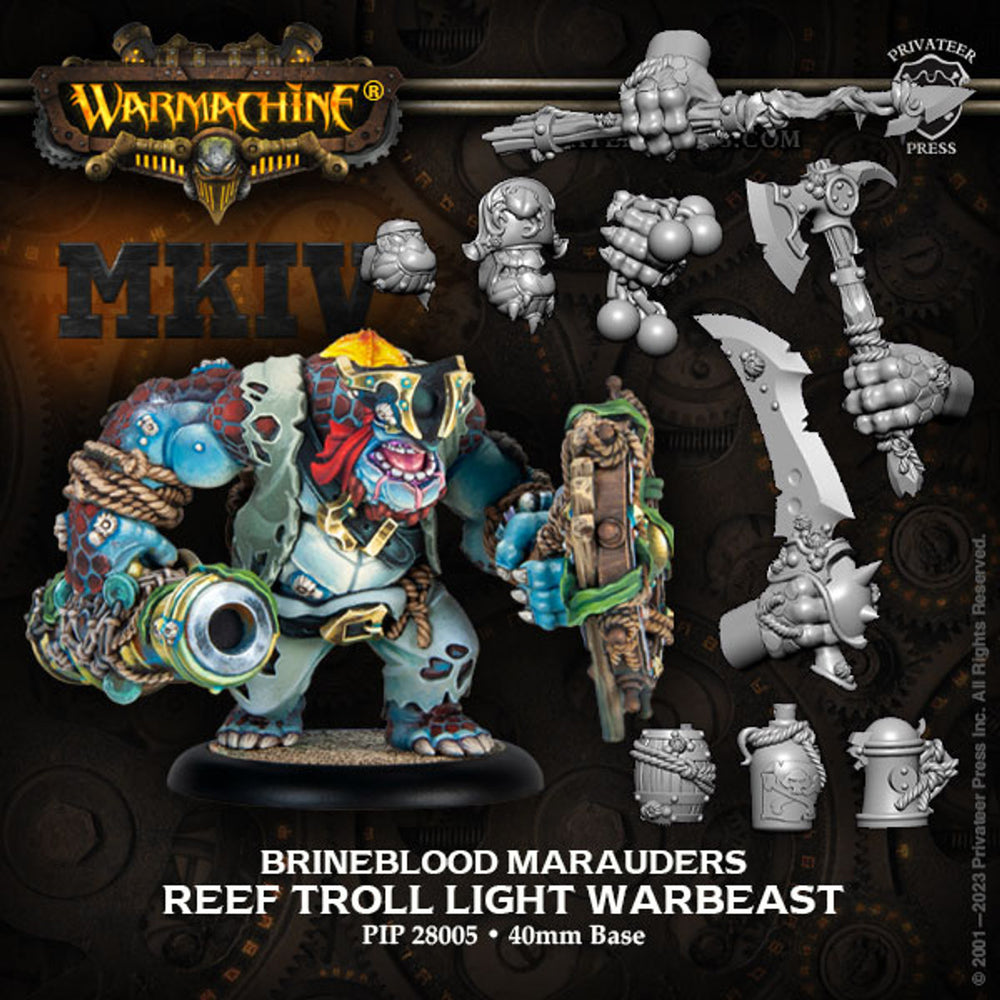 Warmachine: Southern Kriels Brineblood Marauders Light Warbeast - Reef Troll