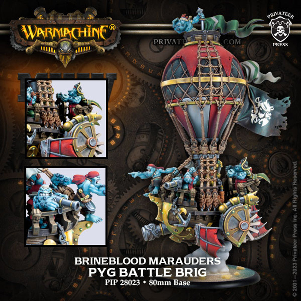 Warmachine: Southern Kriels Brineblood Marauders 80mm Solo - Pyg Battle Brig