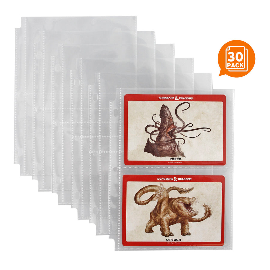 D&D Card Book Forged: Large Monster Card Pages, 30 Page Pack