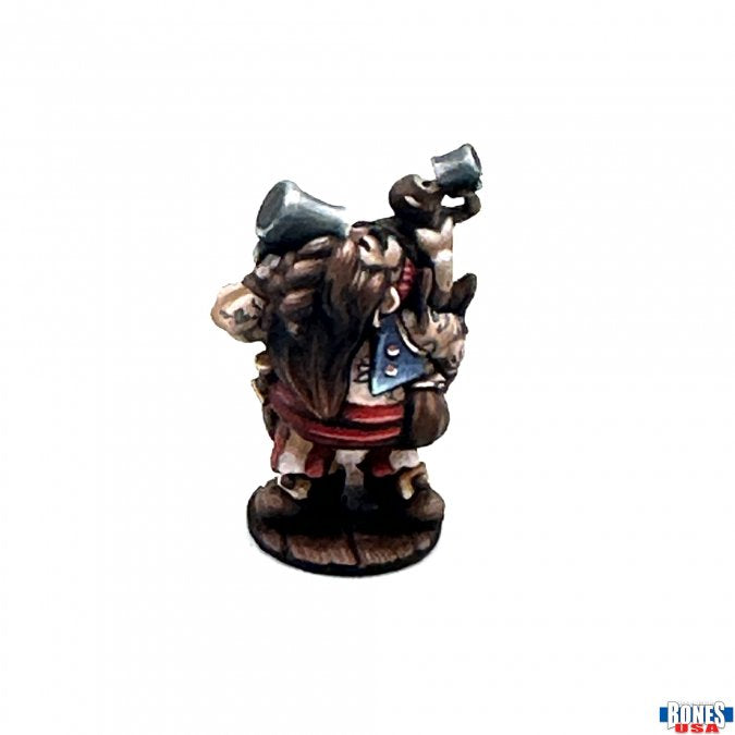 Mini Reaper Bones Legends: Townsfolk - Dwarven Riverboat Pilot