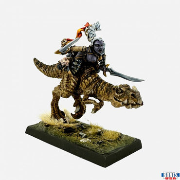 Mini Reaper Bones Legends: Dark Elf Heroine on Lizard