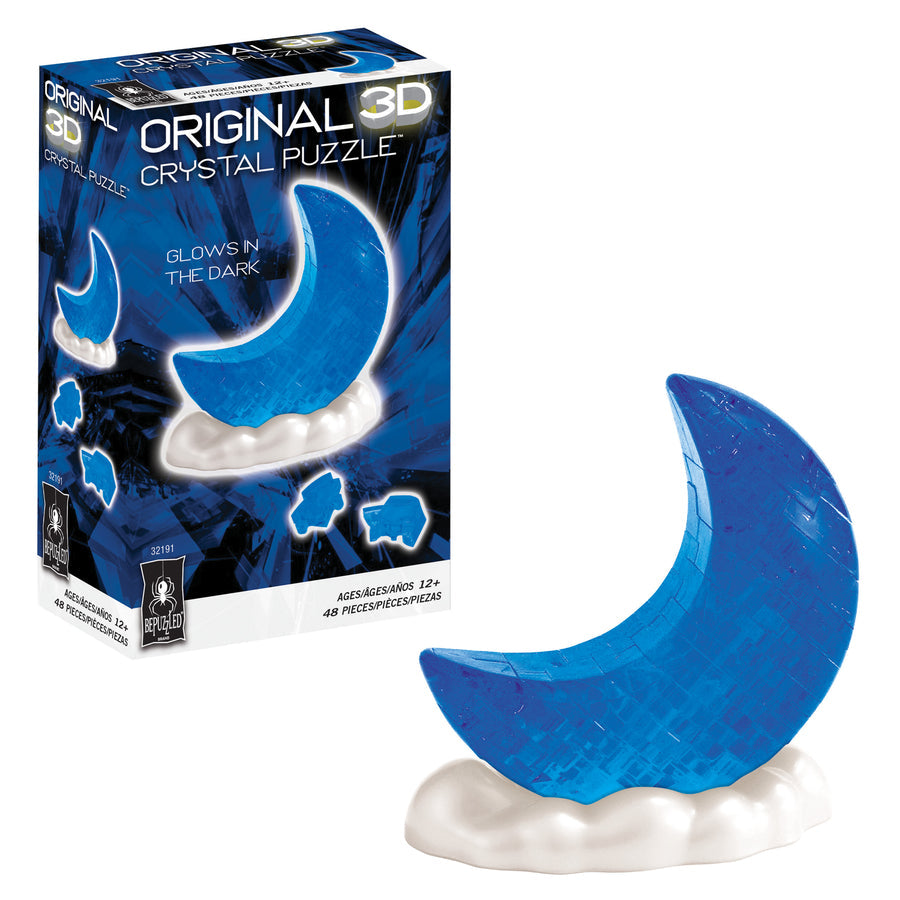 Crystal Puzzle: Glowing Moon (Blue)