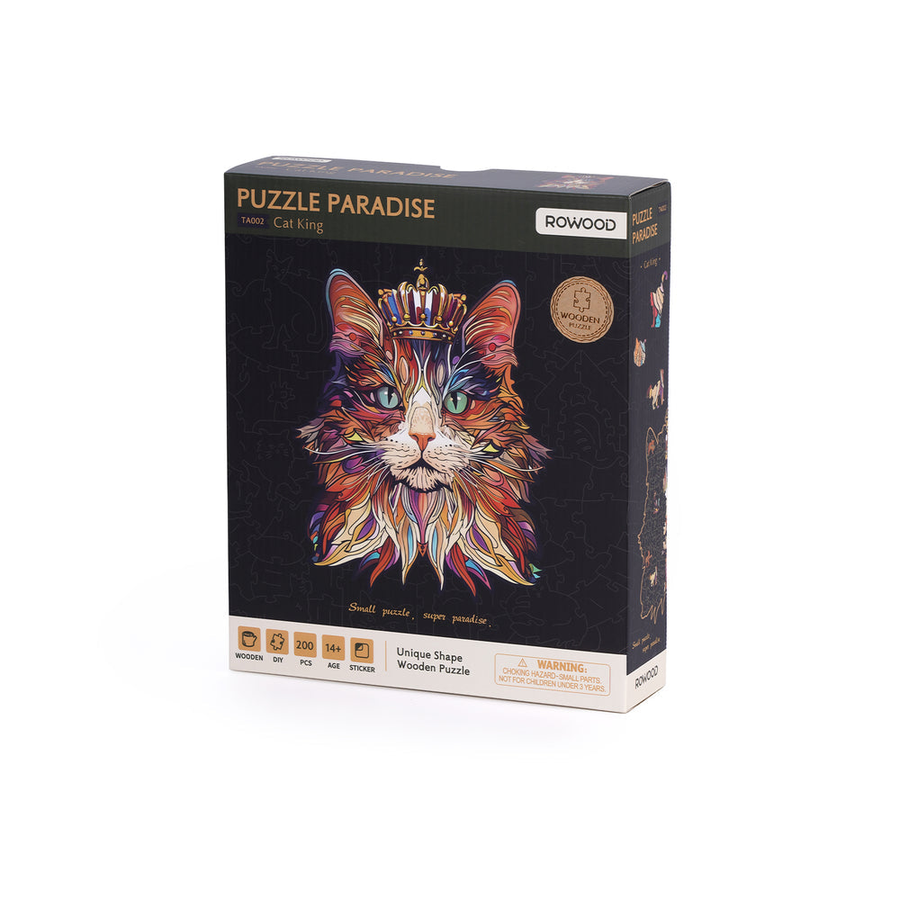 Puzzle Robotime: Wooden 200 piece Cat King