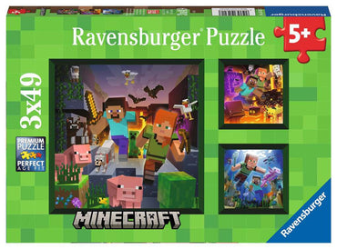 Puzzle Ravensburger: Minecraft Biomes 3x49pc Puzzle