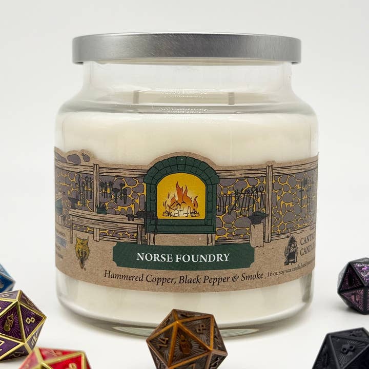 Cantrip Candles: 16oz Glass Norse Foundry