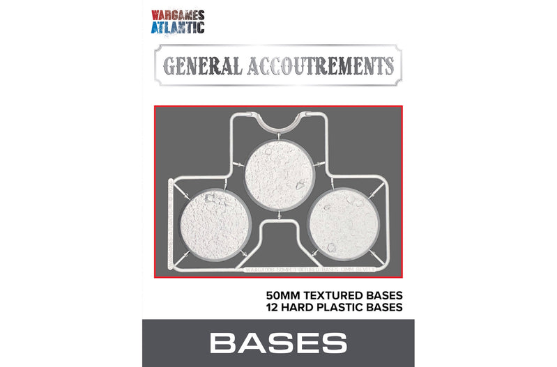 Bases Wargames: 50mm Textured Bases