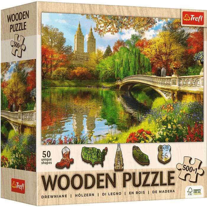 Puzzle Trefl: Wooden 500+1 piece Central Park, Manhattan, New York
