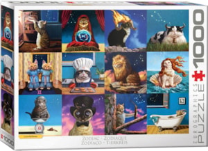 Puzzle Eurographics: 1000 piece Zodiac Cats by Lucia Heffernan