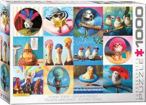 Puzzle Eurographics: 1000 piece Funny Birds by Lucia Heffernan