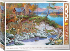 Puzzle Eurographics: 1000 piece Cabin Visitors by Hayden Lambson