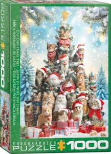 Puzzle Eurographics: 1000 piece Cat Christmas Tree