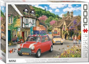 Puzzle Eurographics: 1000 piece Traveling Mini Cooper  by Leanne Katie