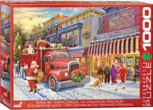 Puzzle Eurographics: 1000 piece MACK B6- Santa's Truck by Greg Giordano
