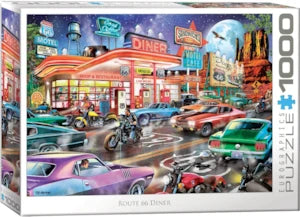 Puzzle Eurographics: 1000 piece Route 66 Diner by PD Moreno