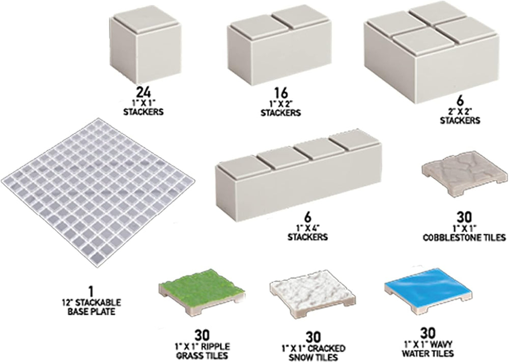 Terrain Monster Painted: Core Building Set & Baseplate (173pc)