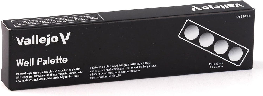 Tool Vallejo Palette: Wet Palette Set Add-on- Well palette with magnet attachment (149 x 34 x 13 mm)
