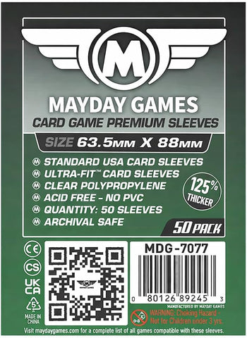 Boardgame Sleeves Mayday: Premium 63.5x88mm - Dark Green