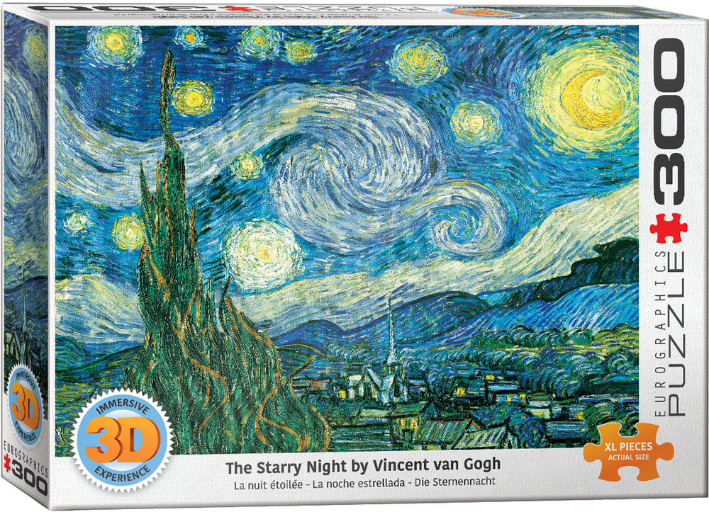 Puzzle Eurographics:  300 piece 3D lenticular Starry Night