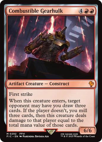 Combustible Gearhulk (Surge Foil) [FINAL FANTASY Commander]