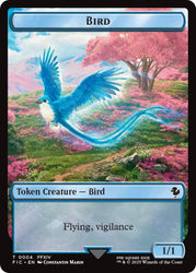 Bird // Hero (0005) Double Sided Token [FINAL FANTASY Commander Tokens]
