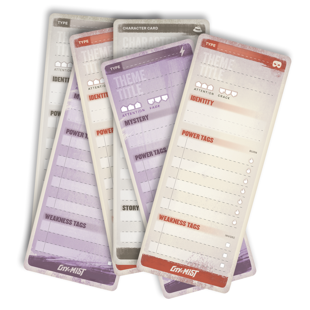 City of Mist: Character & Theme Cards