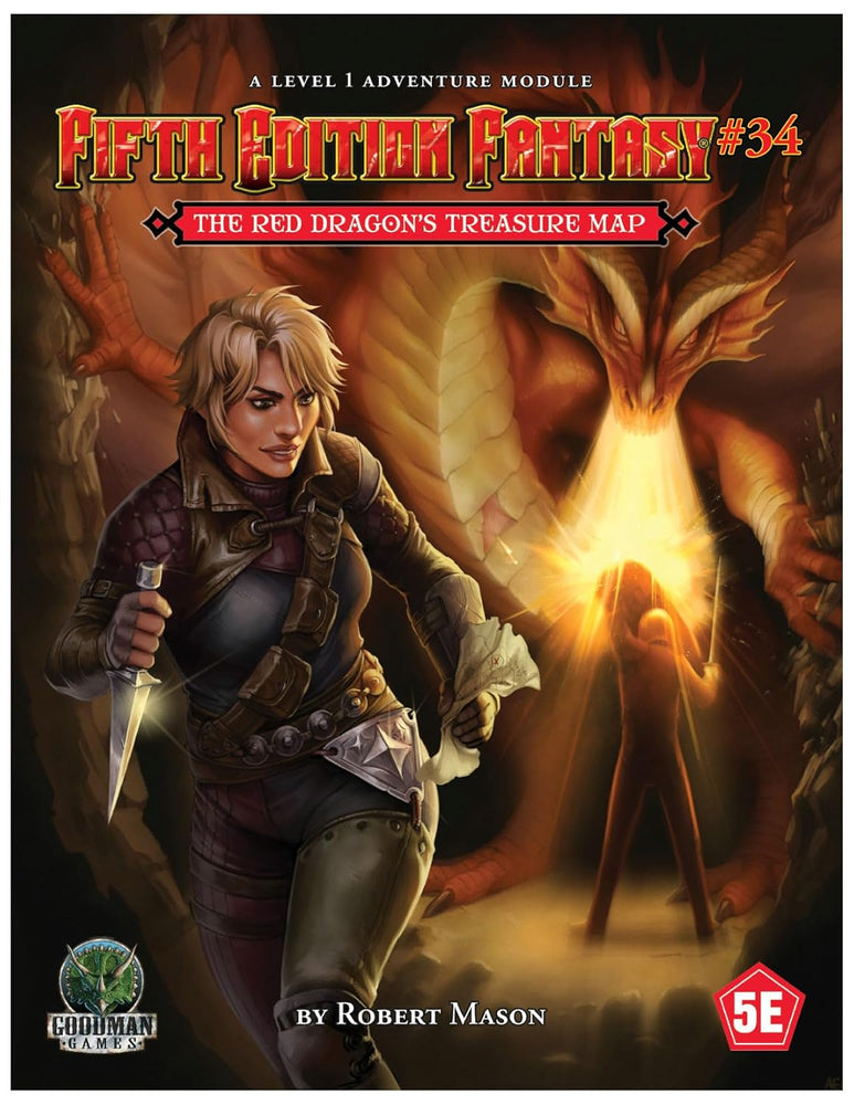 Dungeons & Dragons Fifth Edition Fantasy: 34 The Red Dragon's Treasure Map