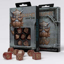 Dice Q-Workshop: Poly 7 Set Dwarven Dice Set: Gold