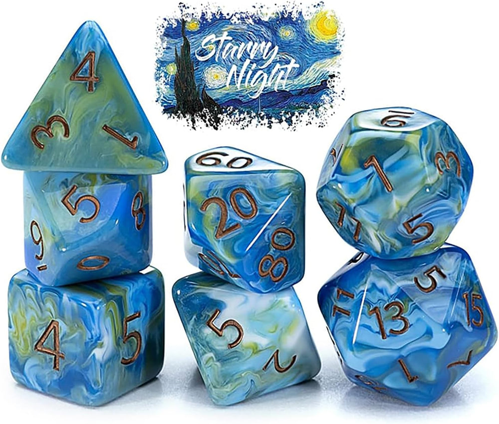 Dice Gate Keeper: Poly 7-Set Van Gogh