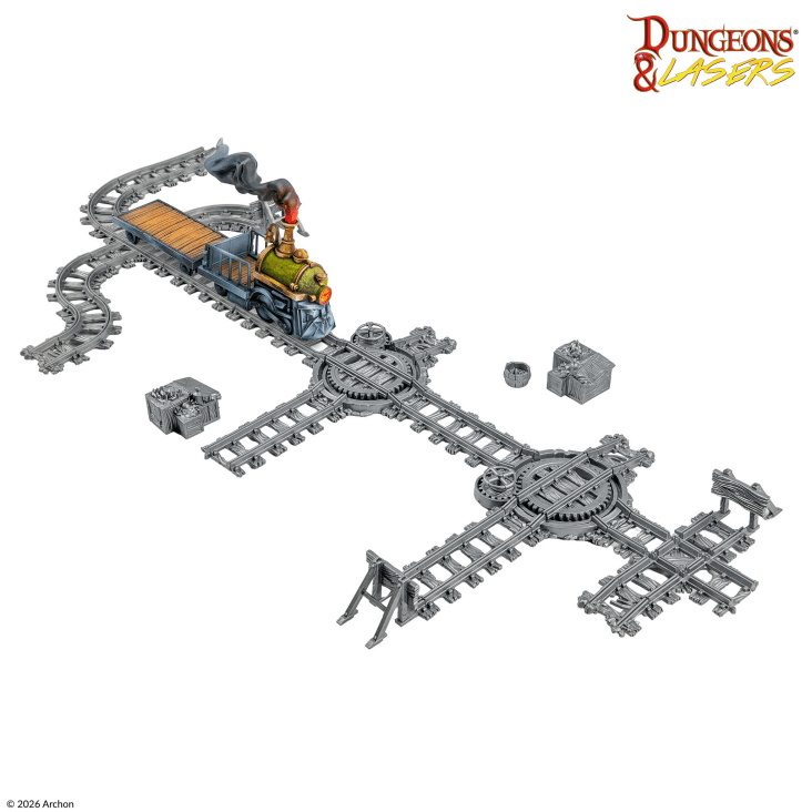 Dungeons & Lasers Terrain Dwarven Train Set