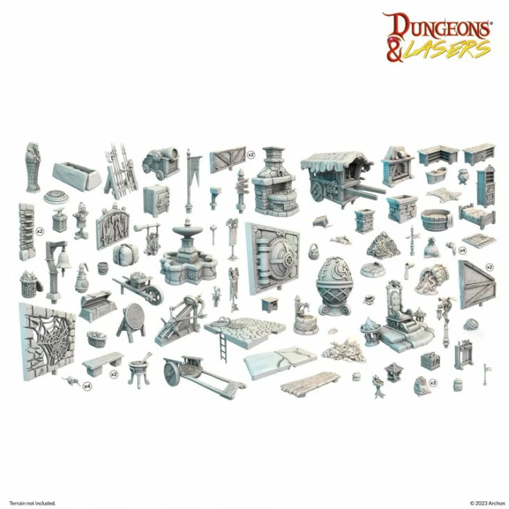 Dungeons & Lasers Fantasy Terrain: City Bits Bundle