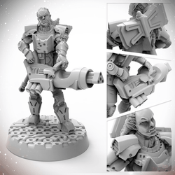 Mini Starfinder: Half: Orc Soldier